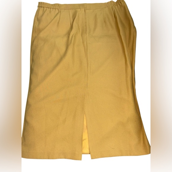 Antthony Golden Mustard Button-Front Blazer Jacket Skirt Suit Combo - Picture 4 of 10